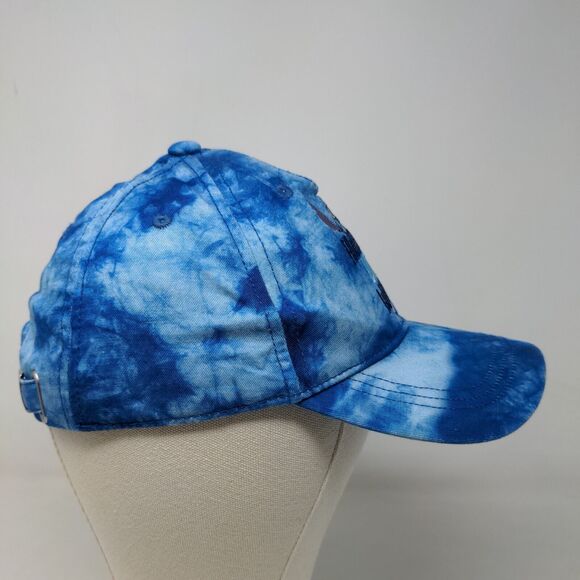 Stitch Men's Slideback Hat Blue Tie Dye Embroidered Logo Vent Holes - Picture 4 of 6